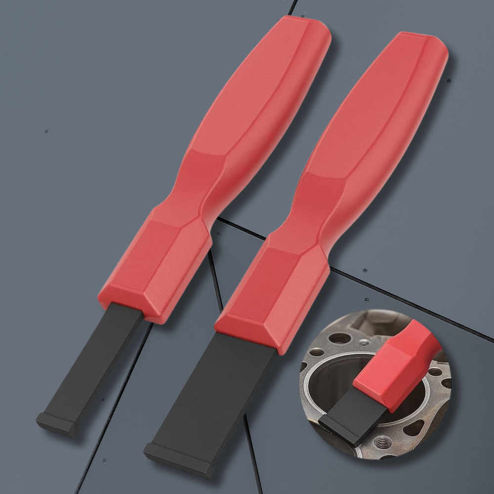 2pcs Tungsten Carbide Scraper Set Gasket Remover Tool for Engine Rust Glue Clean