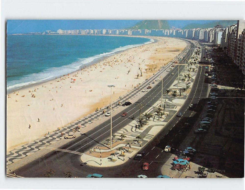 Postcard A Famosa Praia De Copacabana Rio de Janeiro Brazil