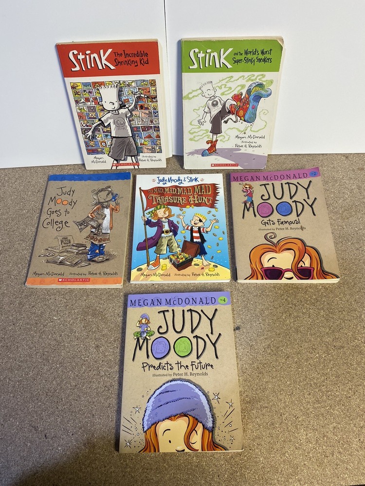 Lot of 6 Judy Moody and Stink Paperback Books Megan Mcdonald Peter Reynolds