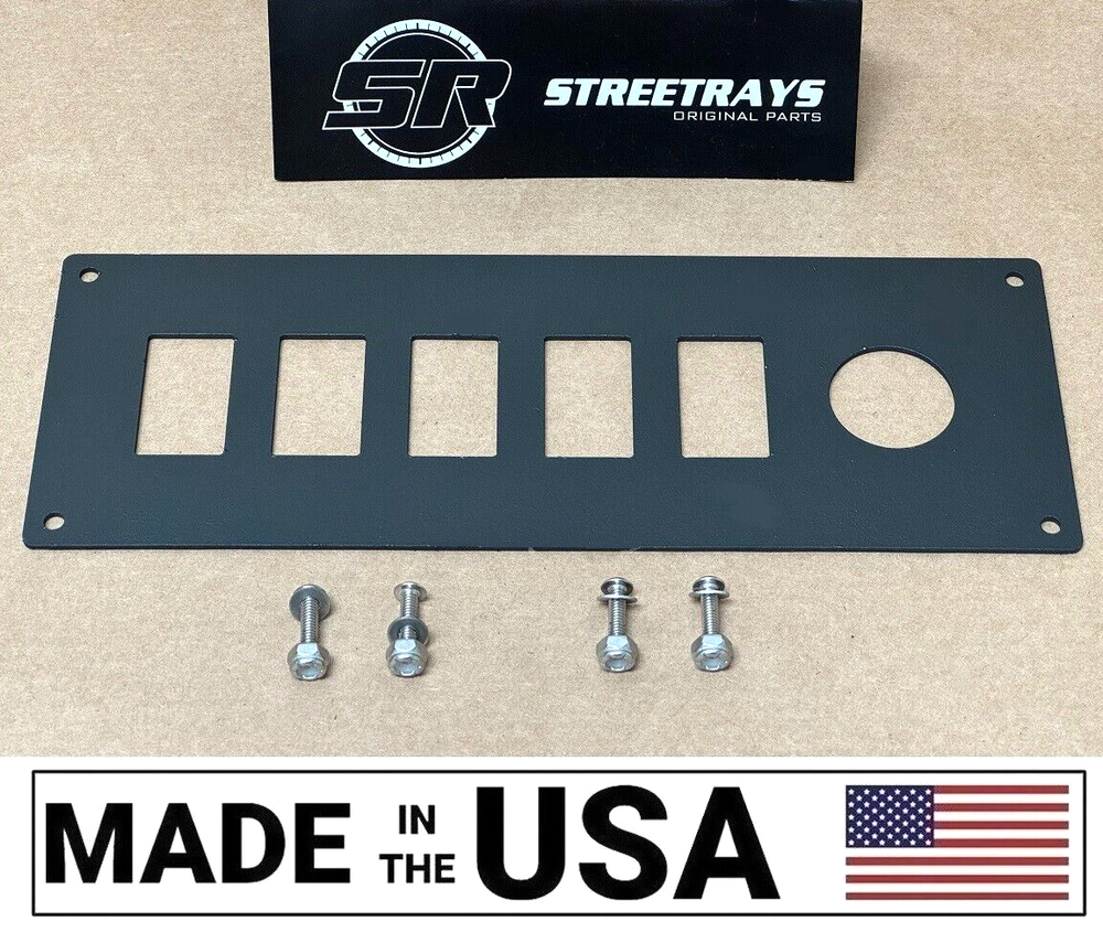 [SR] V2 Dash Console Plate Panel 5 Rocker Switch & 1 USB Charger Yamaha YXZ 1000