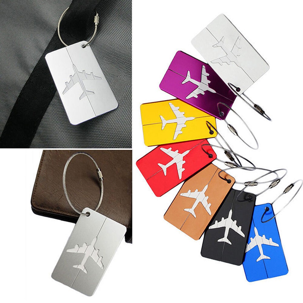 ID Label Metal Suitcase Label Travel Luggage Plane Tag Baggage Bag Address