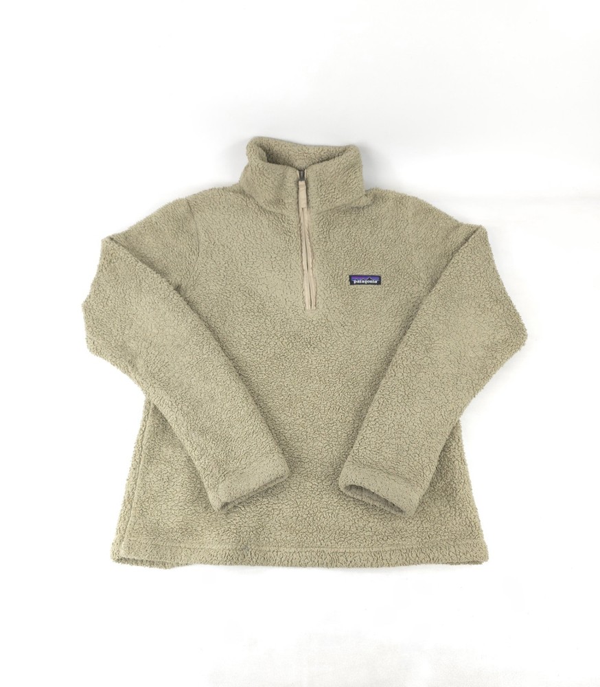 Patagonia Women’s Los Gatos Fleece 1/4 Zip Tan Beige Pullover Small Sweater