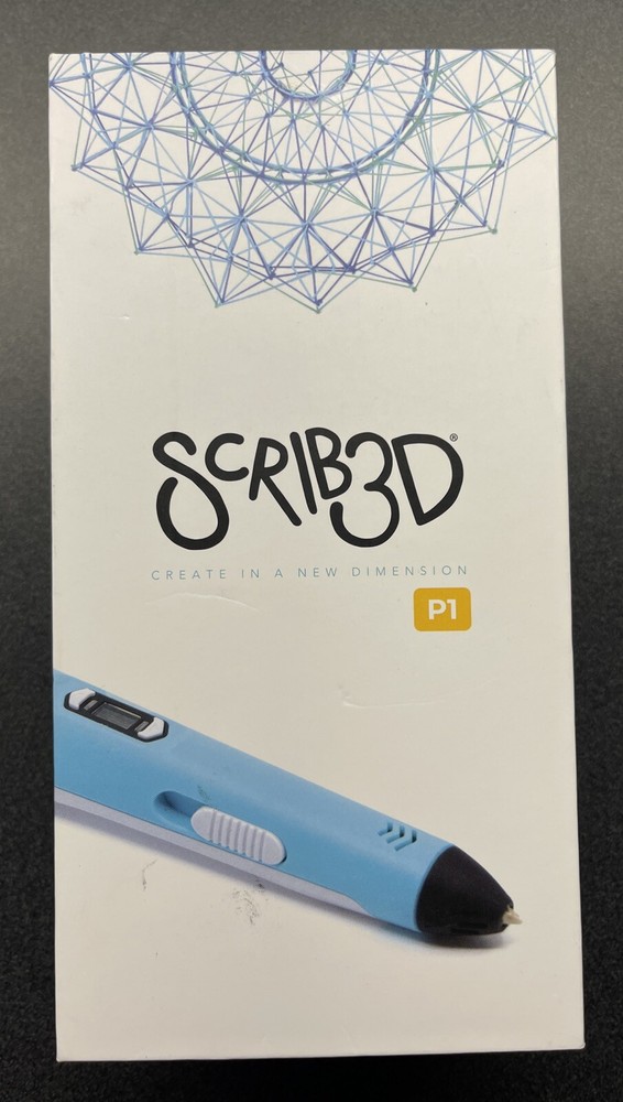 SCRIB3D P1 3D Printing Pen with Display - Includes 3D Pen, 3 Starter Colors