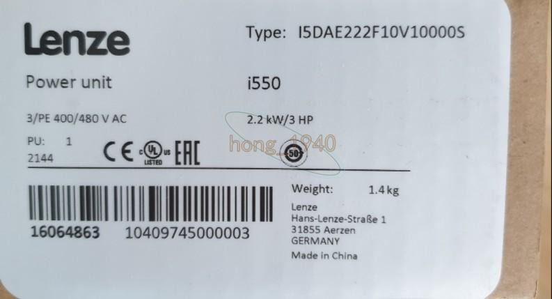 1PCS NEW lenze I5DAE222F10V10000S Inverter I550 series power unit 2.2kW
