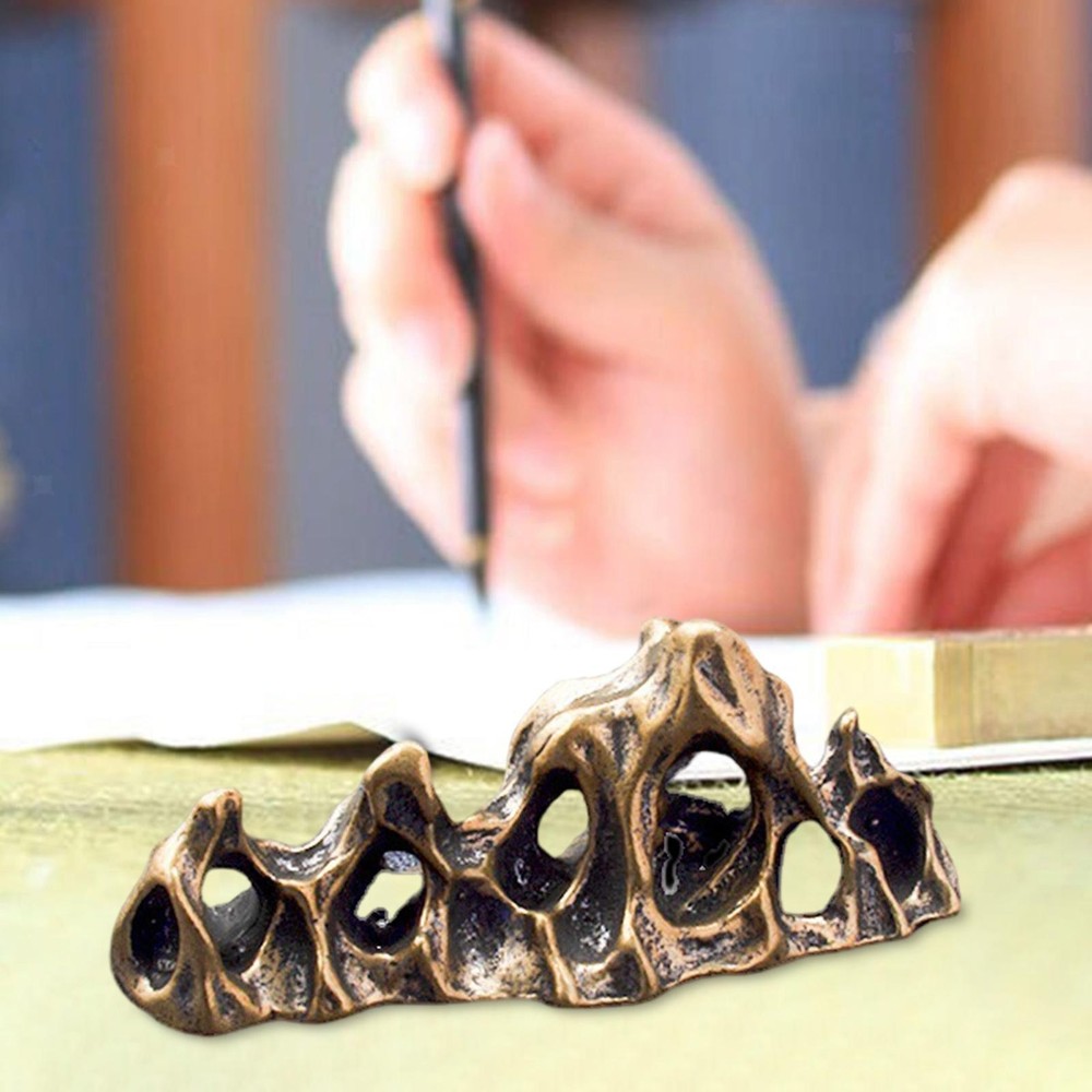 Rockery Statue Pen Rest Desk Decor for Home Office Living Room Tearoom