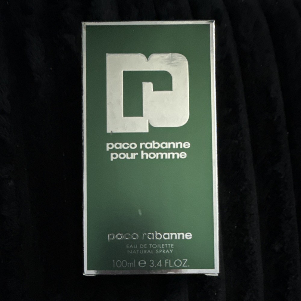 Paco Rabanne Pour Homme Eau de Toilette Spray, Regular Size 3.4 fl oz opened