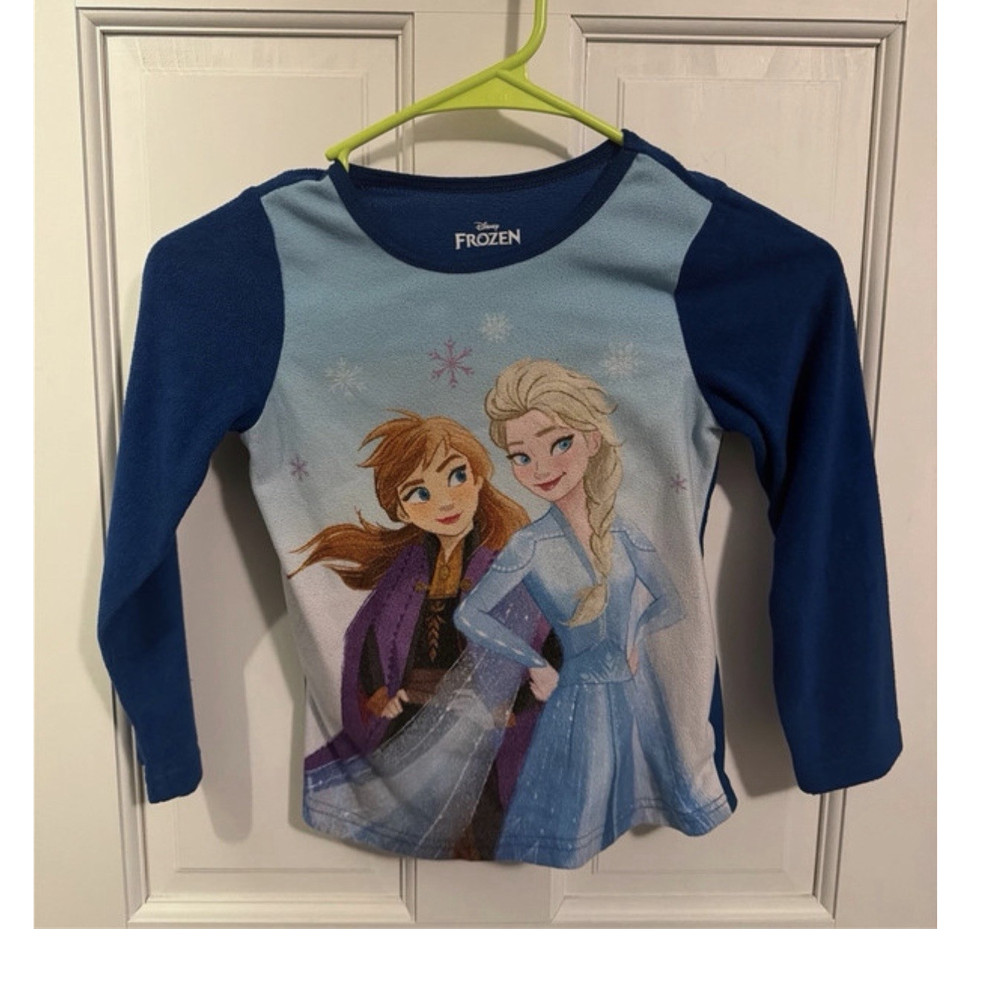 Disney Frozen pj set, Long Sleeve Graphic Print Crew Neck