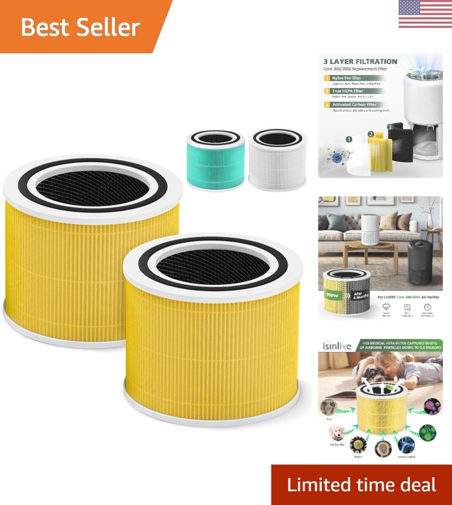 Premium H13 True HEPA & Carbon Pet Air Filter Replacement RF-PA