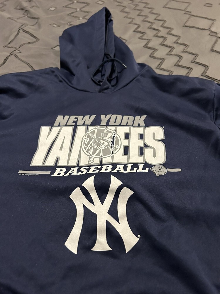 Vintage Navy New York Yankees MLB Mens Large Sweatshirt