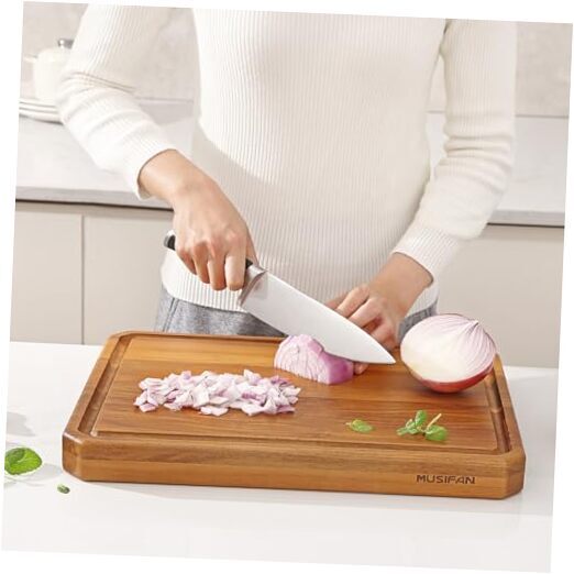 Acacia Wood Cutting Boards for Kitchen,Large Wooden Cutting Boards for-image