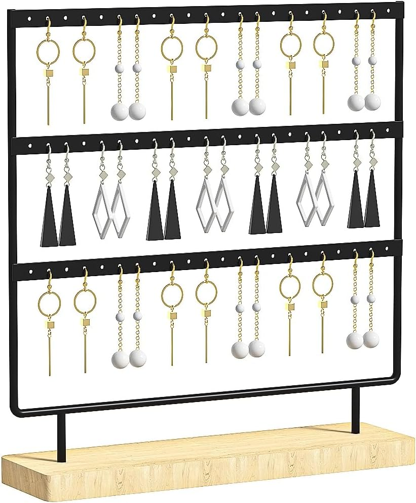 Large Earring Holder Stand for Pierced Jewelry Display and Organization  