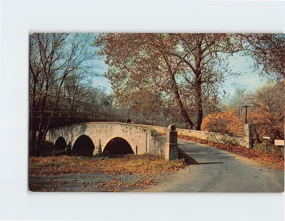 Postcard Burnside Bridge Antietam Battlefield Sharpsburg Maryland USA