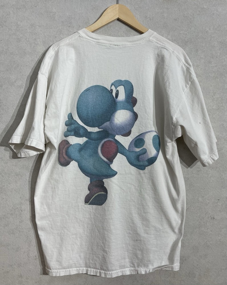 Vintage Super Mario DS Yoshi 2004 Nintendo Video Game Promo Tee Shirt XL