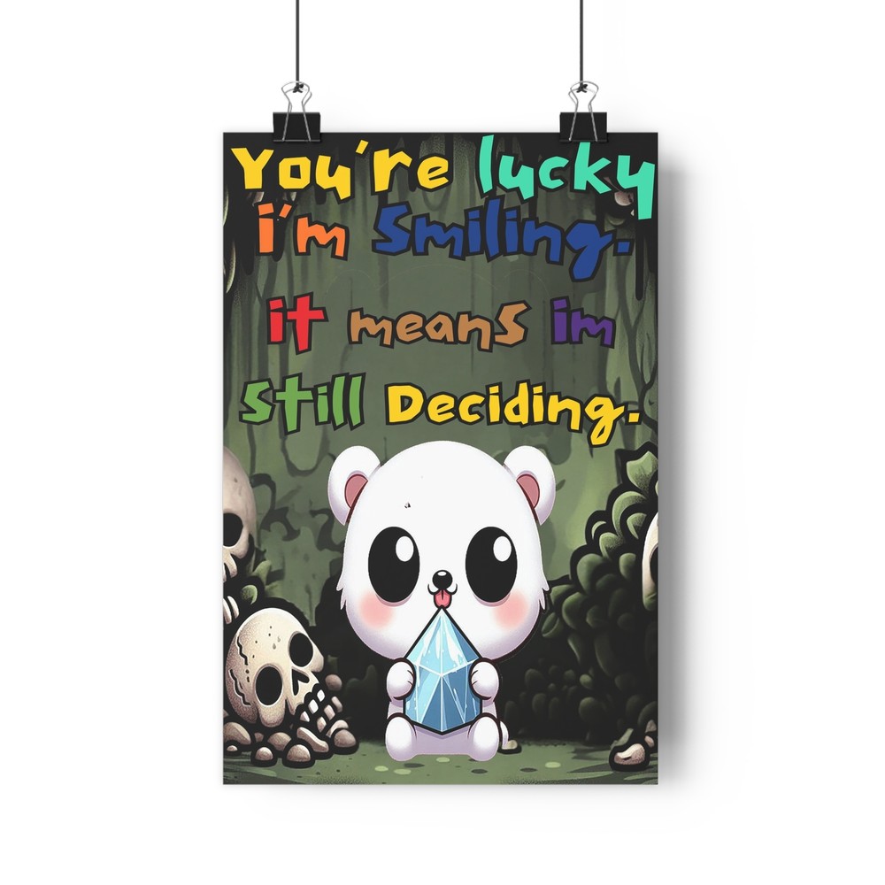 Polar Bear Art Print, Smiling Bear Nursery Decor, Cute Animal Wall Art, Wildlife