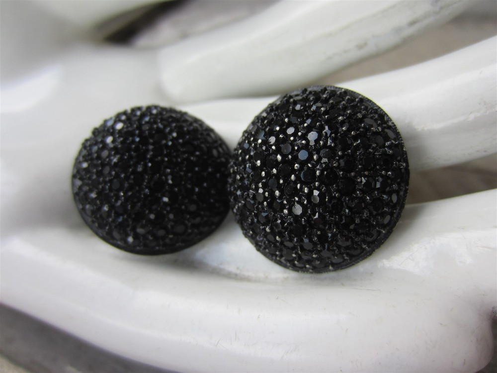 Vintage Classic ST JOHNS Pave Black Crystal Rhinestone 1