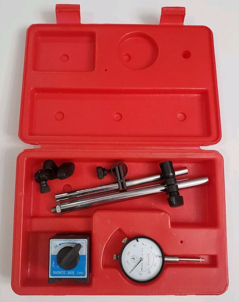 Grizzly Industrial G9849 - Magnetic Base/Dial Indicator Combo In Case