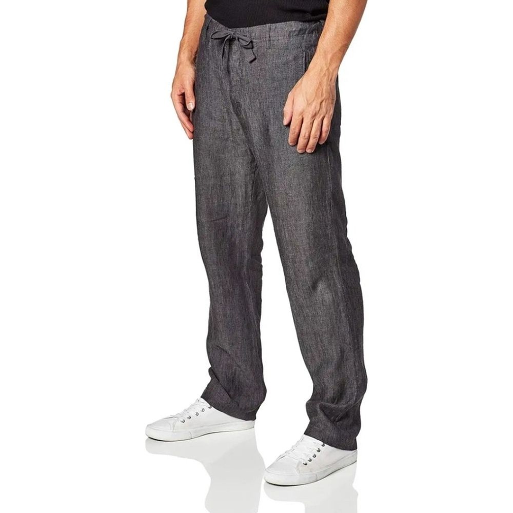 Perry Ellis 100% Linen Dark Grey Pants