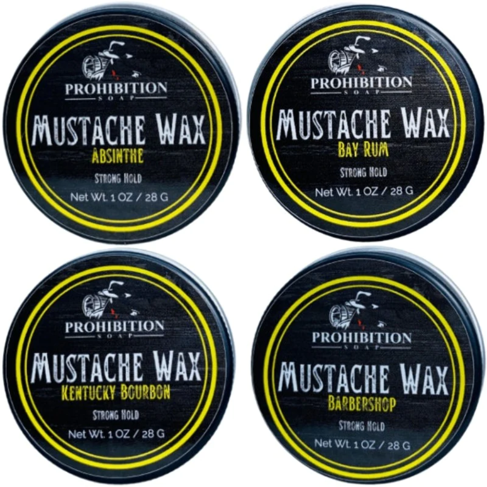 Prohibition Mustache Wax 4 Pack