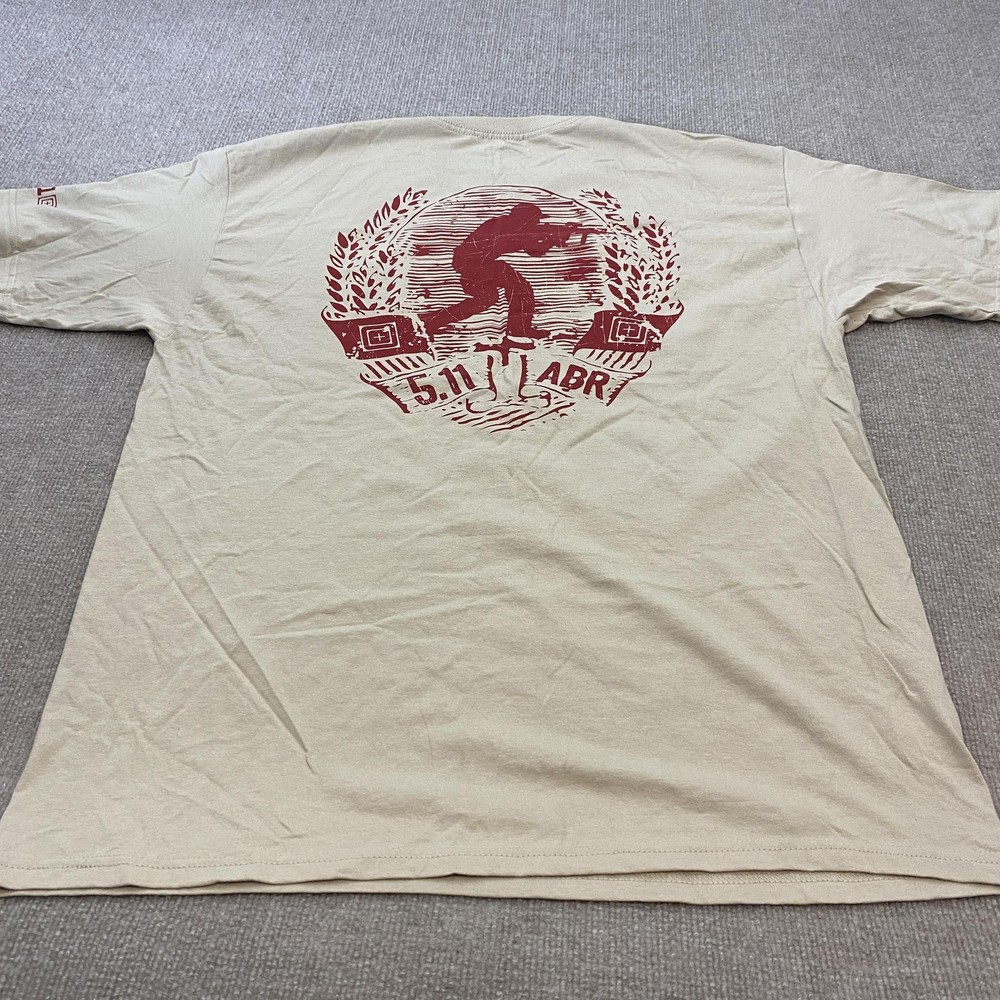 5.11 Shirt Mens XL Beige Always Be Ready Tactical Graphic Tee Crewneck T-Shirt
