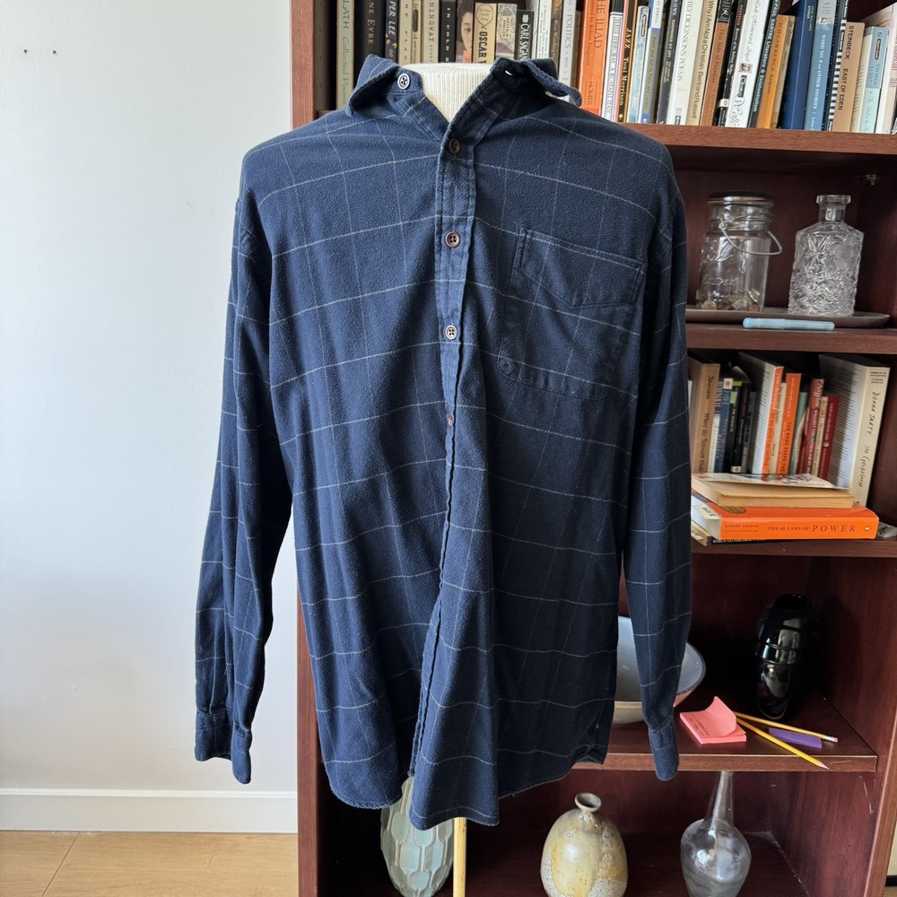 VTG Polo Ralph Lauren Shirt Mens XL Lowell Sport Cotton Flannel 90s Windowpane