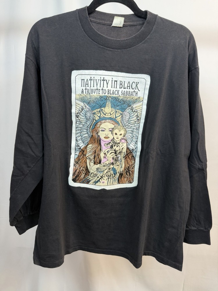 Vintage Black Sabbath Tribute Shirt Longsleeve Nativity In Black Large