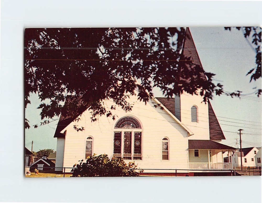 Postcard Swain Memorial Methodist Church Tangier Island Virginia USA