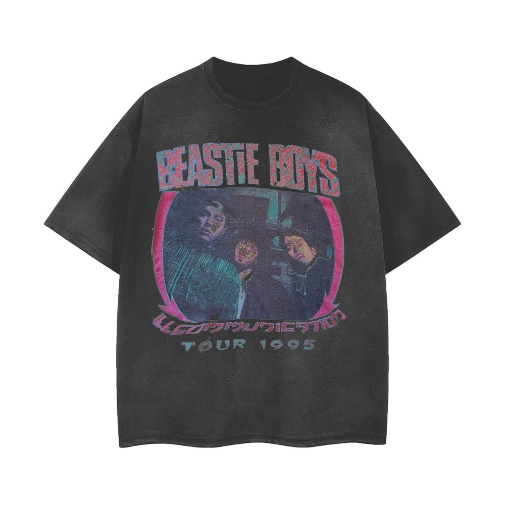 [ACID WASHED RIPPED] Beastie Boys 1995 Distressed Vintage Feel T-Shirt 102559-image
