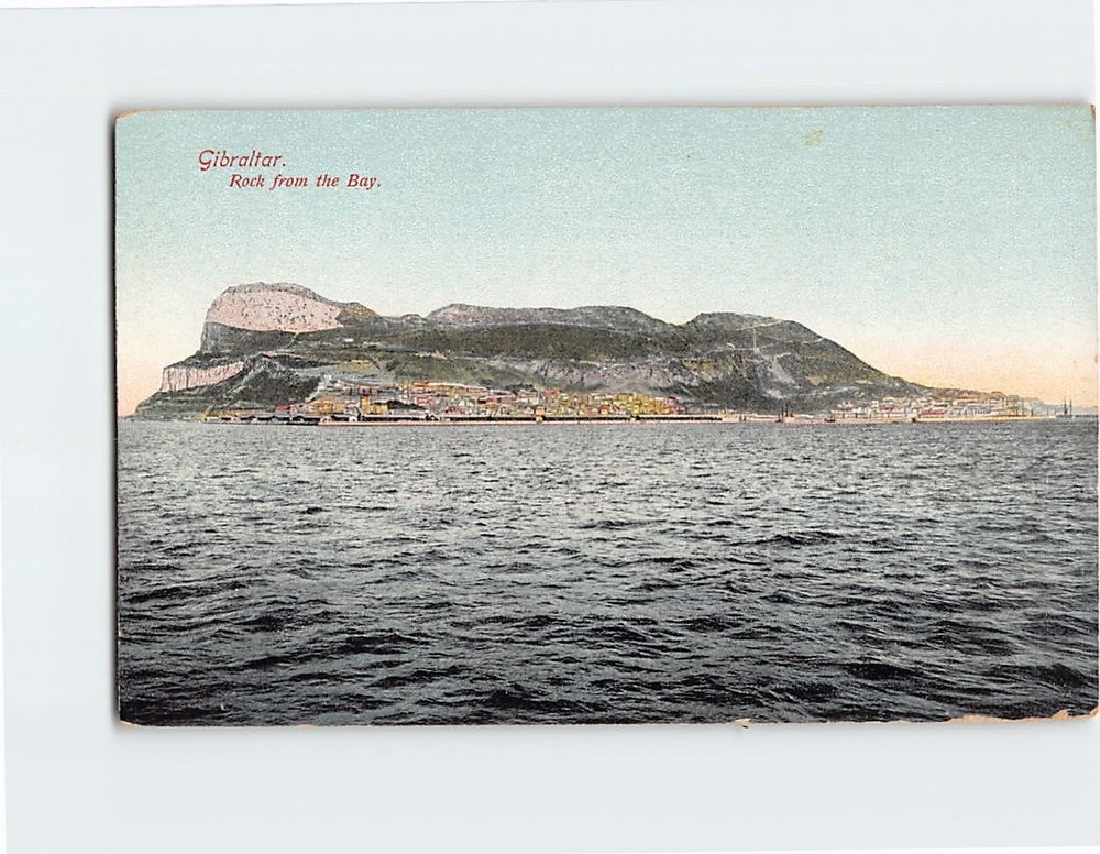 Postcard Rock from the Bay Gibraltar British Overseas Territory