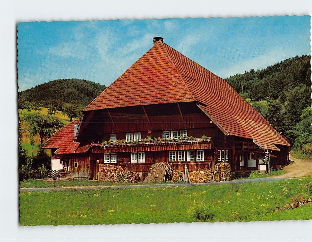 Postcard Rommelehof Black Forest House in Gutach Germany