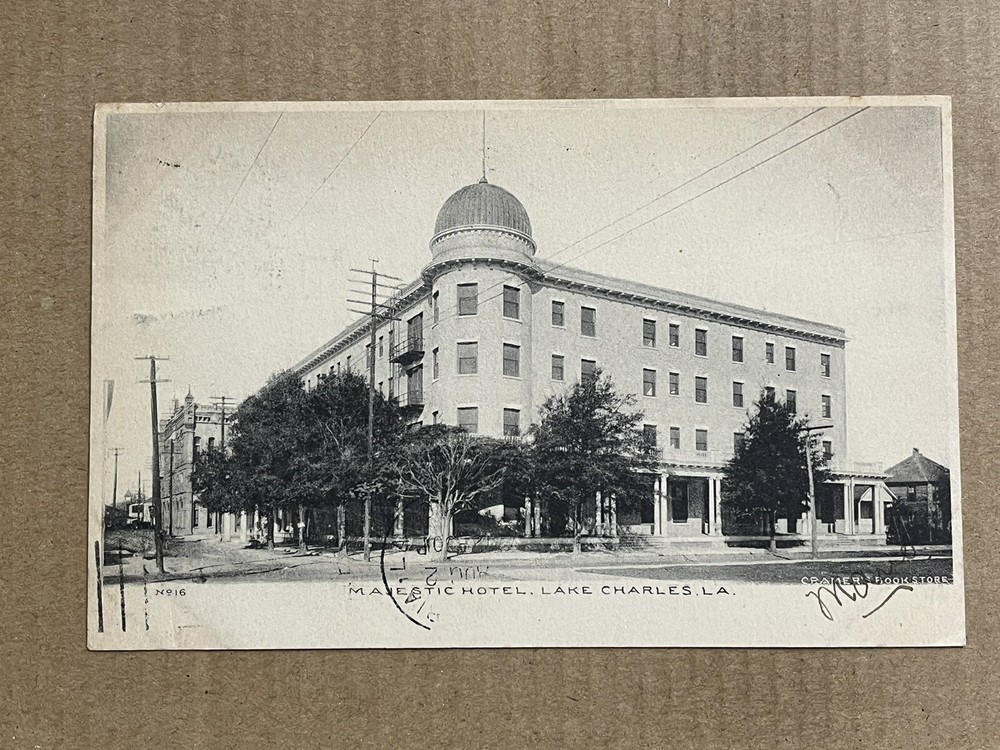 Postcard Lake Charles Louisiana Majestic Hotel Vintage UDB PC