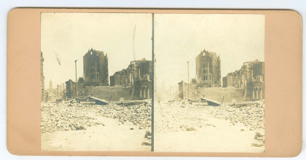 B7452~ 3 SAN FRANCISCO 1906 EARTHQUAKE Stereoviews Devastation Ruins