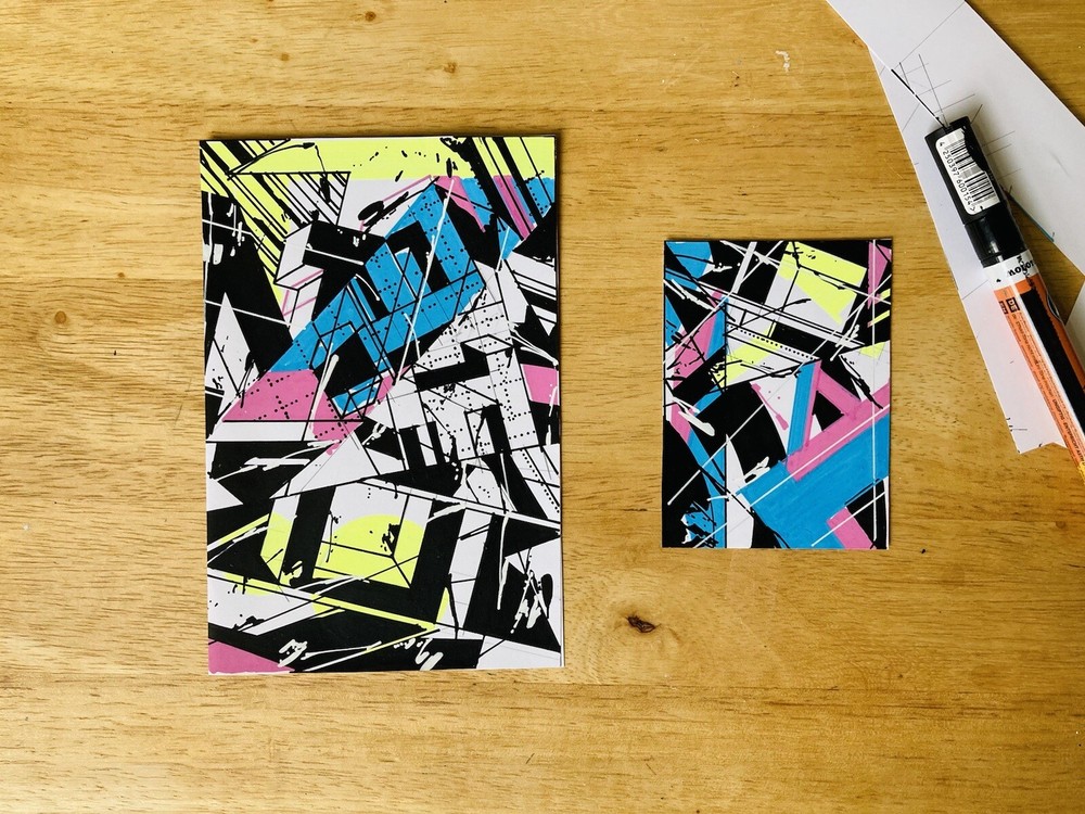 Mini graphic abstract artworks created on paper!-image
