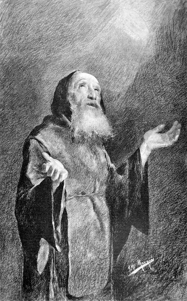 B & W Inspirational Praying Decorative Poster. Home Graphic Art Design. 3874