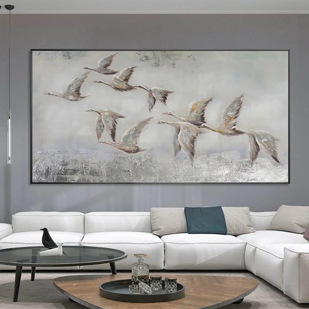 Abstract Landscape Oil Painting Canvas Hand Painted Large Textured Acrylic