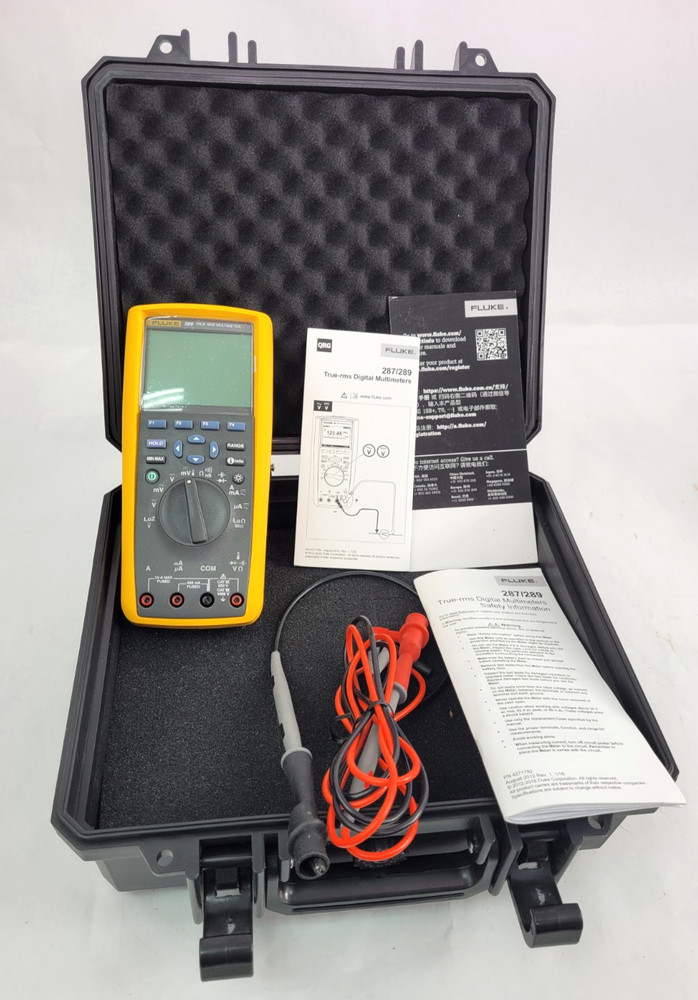 Fluke 289 True RMS Industrial Logging DMM Digital Multimeter w/ Case & Leads