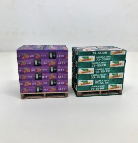 2- 1/64  Pallets DEKALB seed corn sacks   FARM,DIORAMA