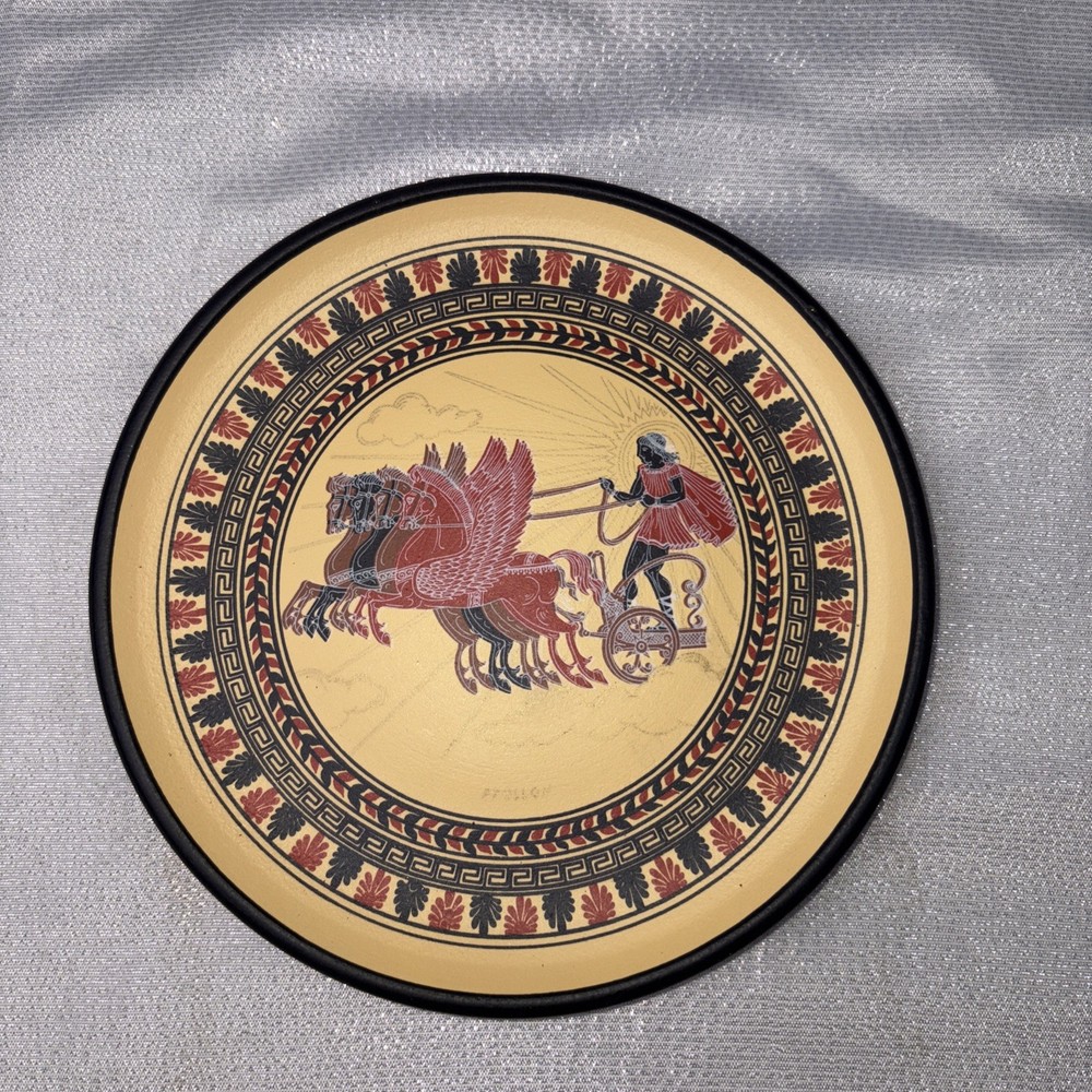 Ancient Greek Terracotta Plate  Apollon Replica Decorative Hanging Plate