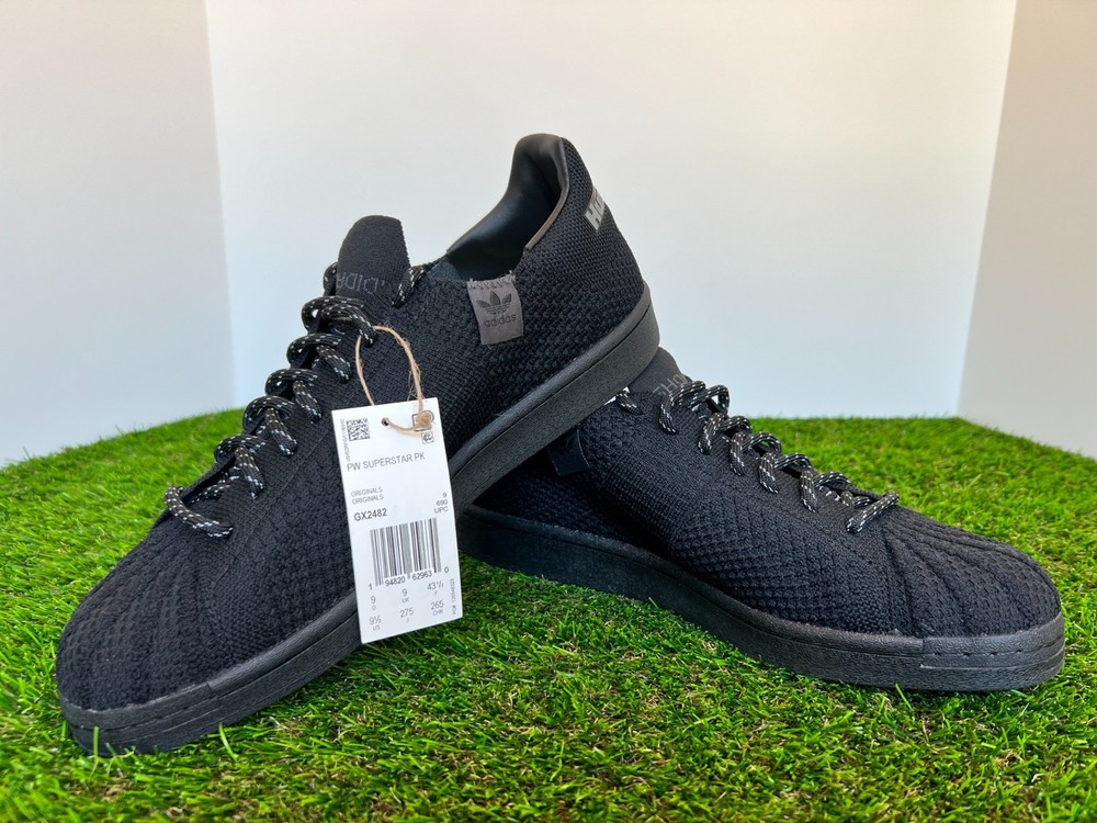 Adidas Pharrell x Superstar Primeknit - Black - Men's Size 9.5 (New - In Box)