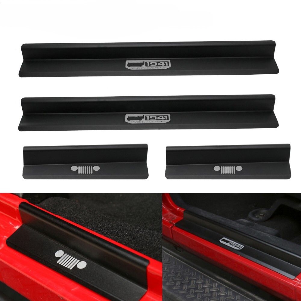 2007-2017 Jeep Wrangler JK 4-Piece Door Sill Guard Entry Protection