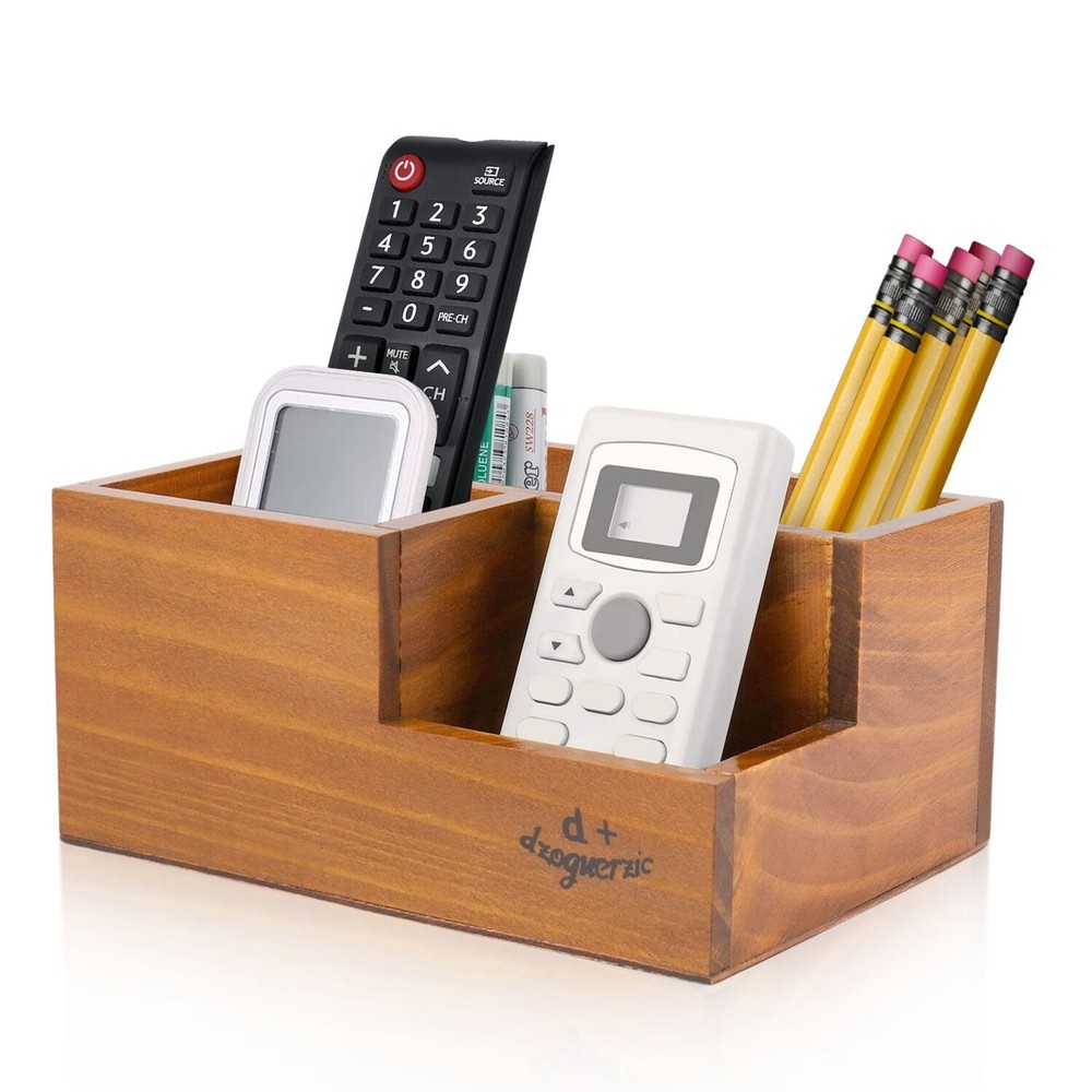Wooden Remote Control Holder Rustic Vintage Wood Tv Remote Holder And Desktop Or