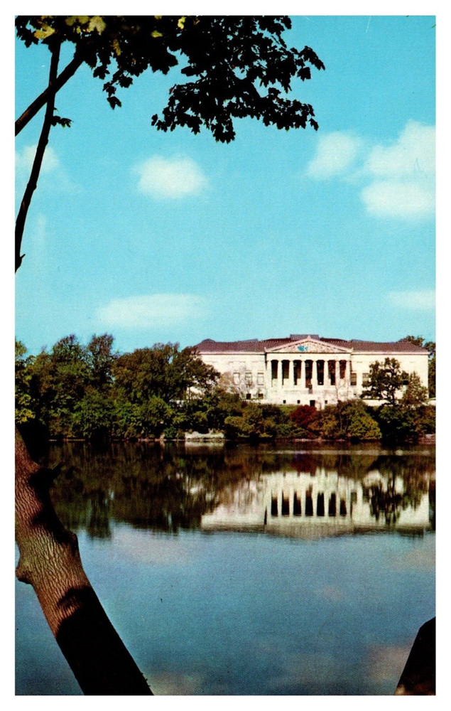 Buffalo NY New York Historical Society Building Delaware Park Lake Postcard