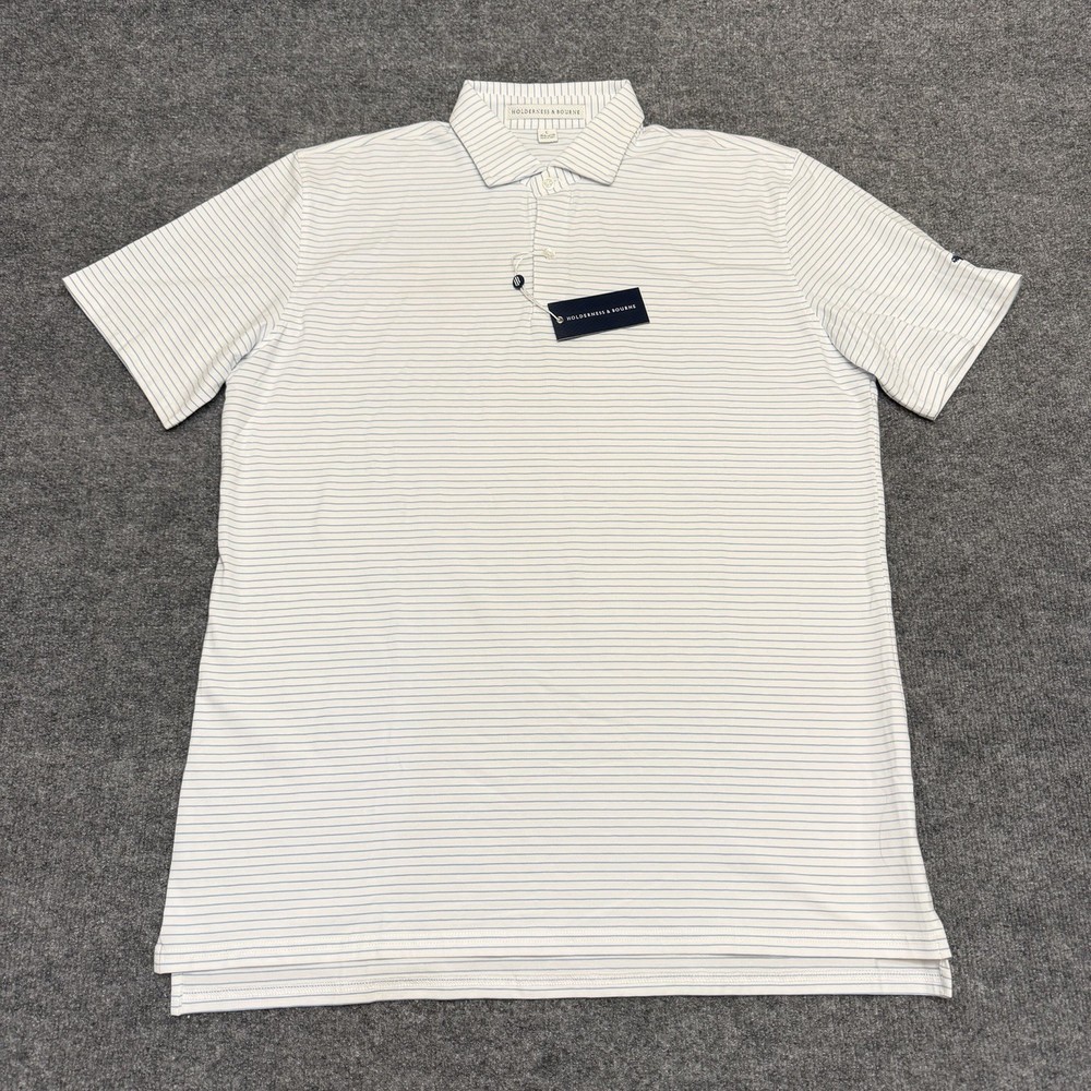 Holderness & Bourne The Egan Tailored Fit  Performance Polo Shirt Mens Large NWT