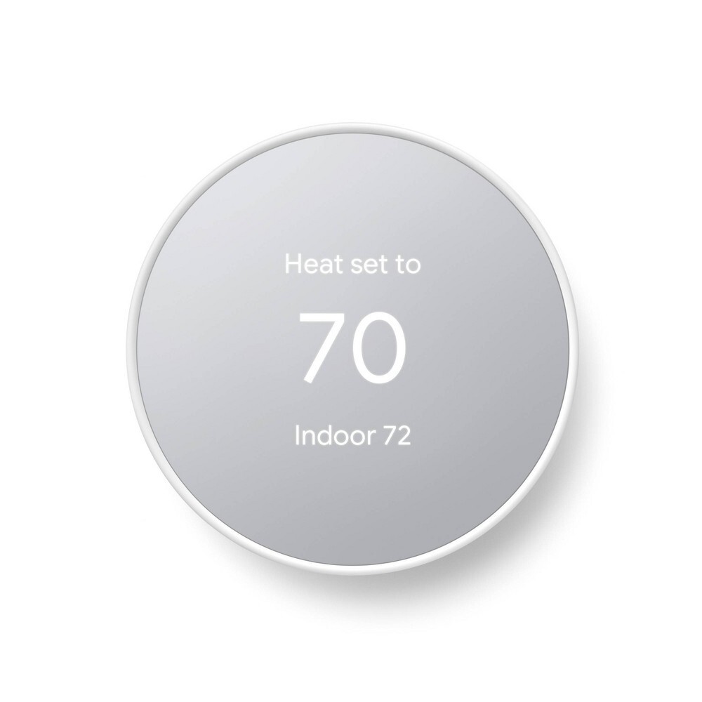 Google Nest Thermostat Programmable Smart Thermostat for Home Snow - White