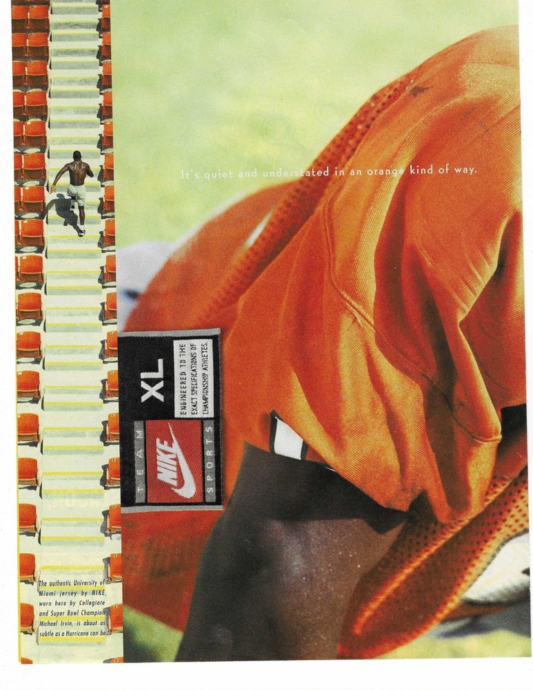 Michael Irvin  Nike Air  2 Page  Original Print Ad