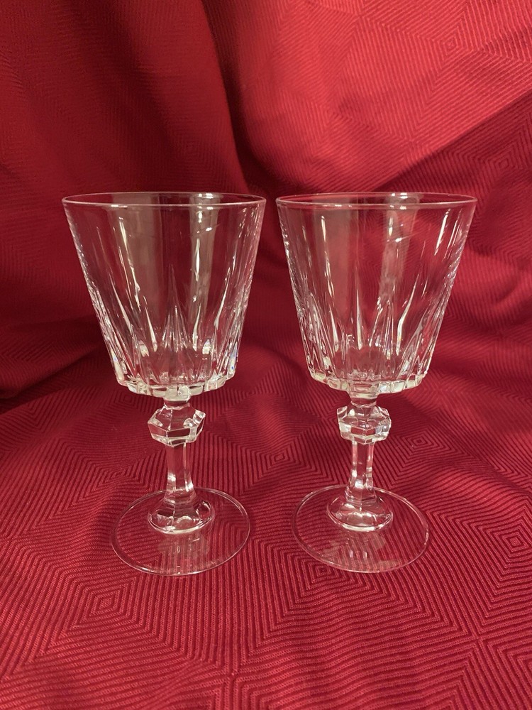 Set Of 2 PRINCESS HOUSE ESPRIT 24% LEAD CRYSTAL, 5-3/4” Wine Glasses PRISTINE