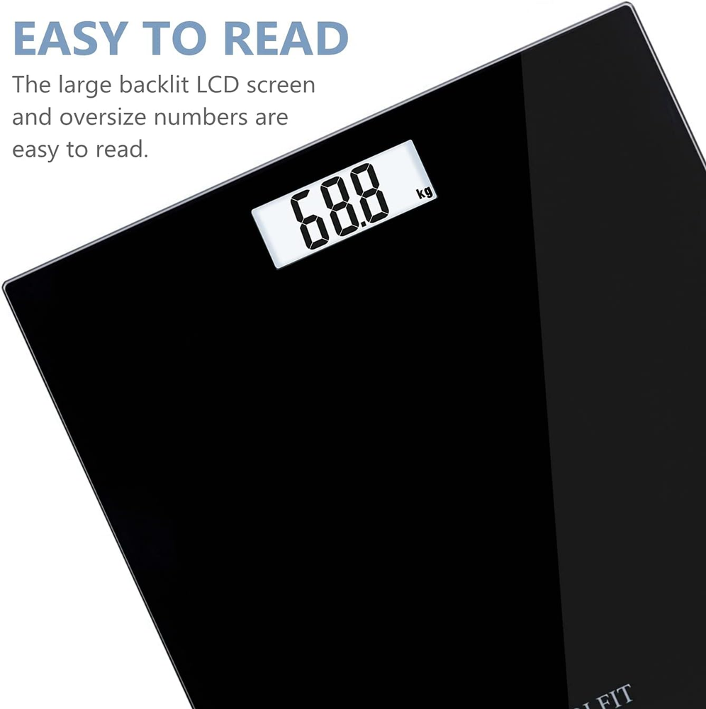 Digital Bathroom Scale Body Weight Scales 400 Lbs Ultra Slim Most Accurate fo...