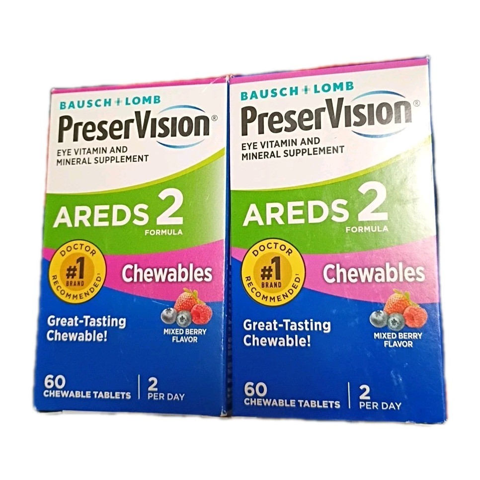 PreserVision AREDS 2 Chewables - 60 x 2; 120 Tablets; Exp 04/2027+