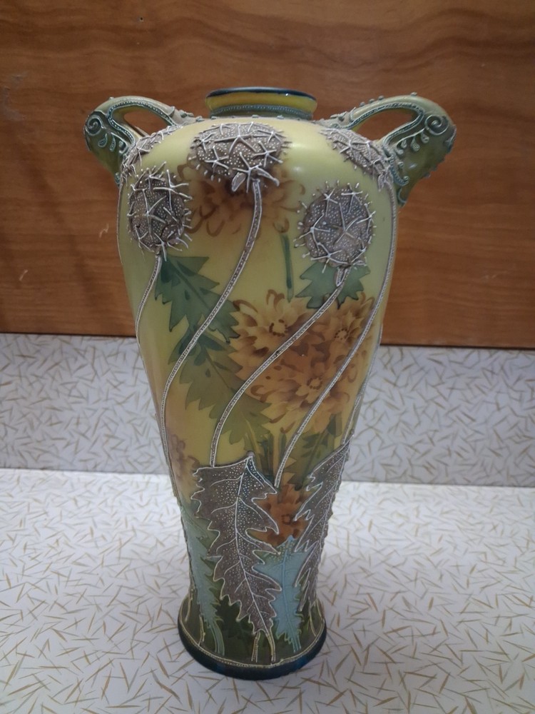 Antique Nippon Japan Heavy Moriage Hand Painted 9
