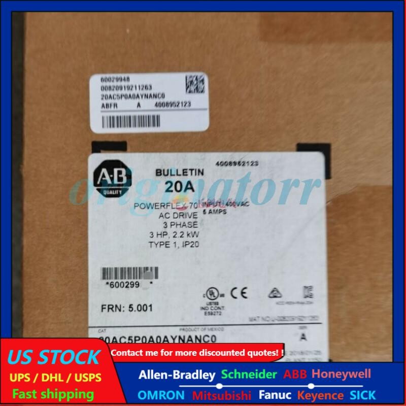 Allen-Bradley 20AC5P0A0AYNANC0 New In Box 20AC5P0A0AYNANC0 Fast Ship US Free Tax