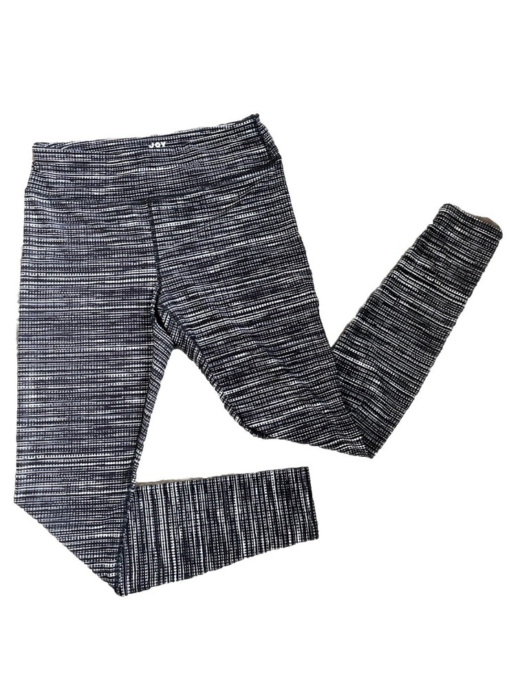 Joy Lab Leggings Size Large Women Black & White Performance Yoga Exercise Pants